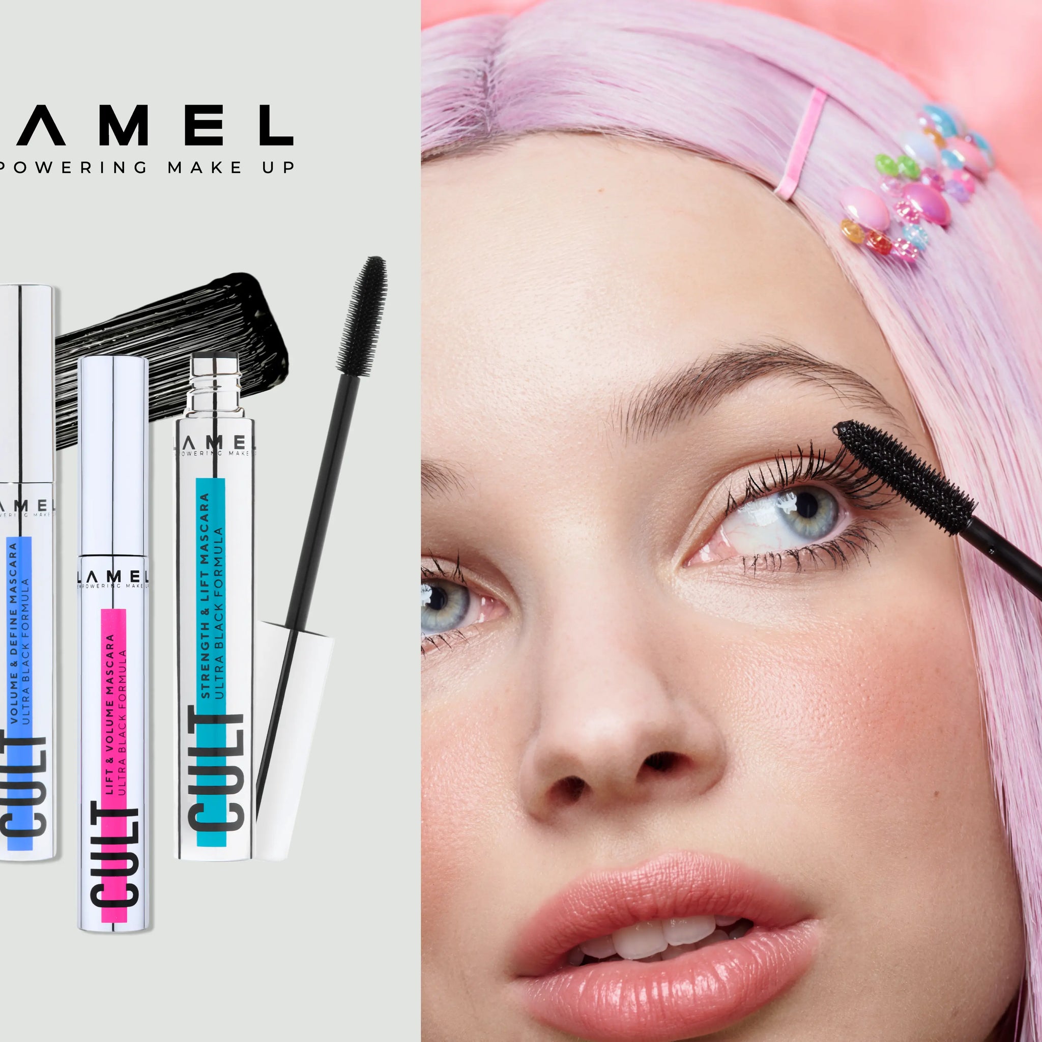 Applying mascara with a silicone brush