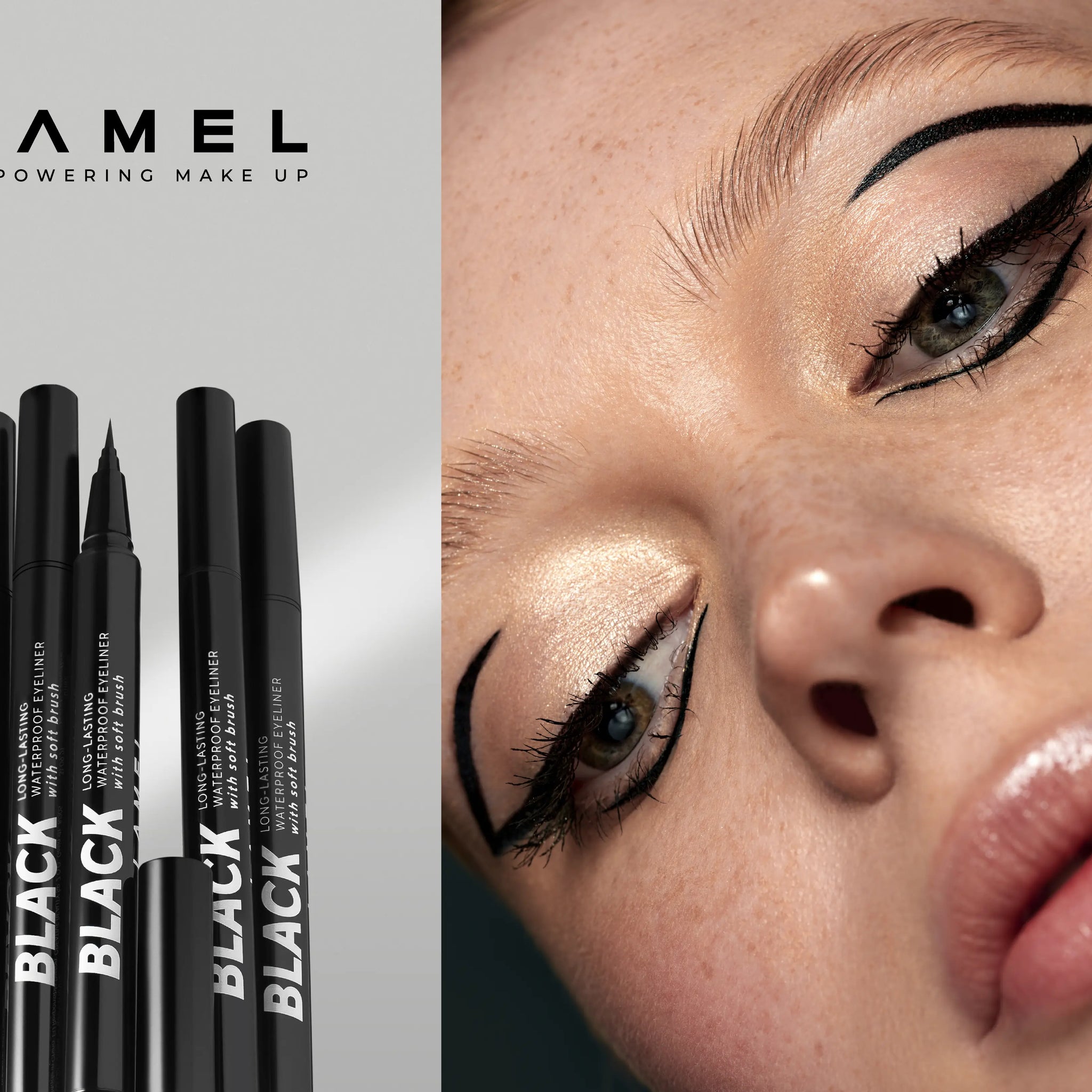  Girl with black and white eyeliner