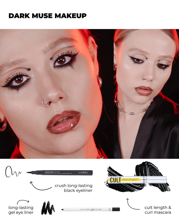 Dark Muse Makeup Bundle – Graphic Lines & Lifted Lashes