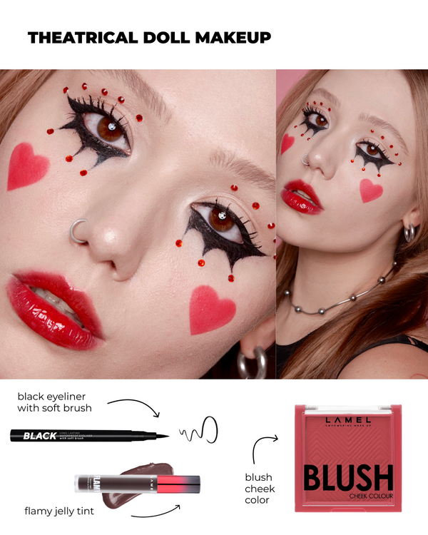 Theatrical Doll Makeup Bundle – Bold Eyes & Cherry Lips