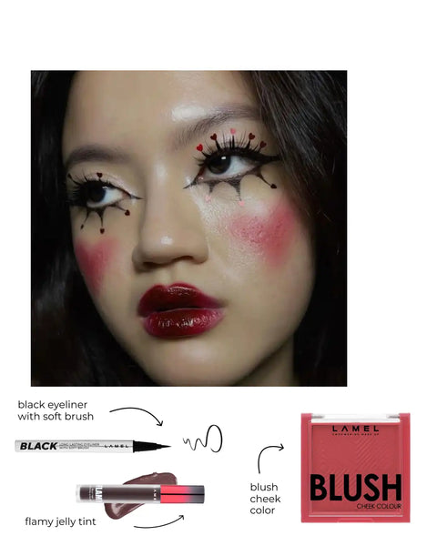 Theatrical Doll Makeup Bundle – Bold Eyes & Cherry Lips