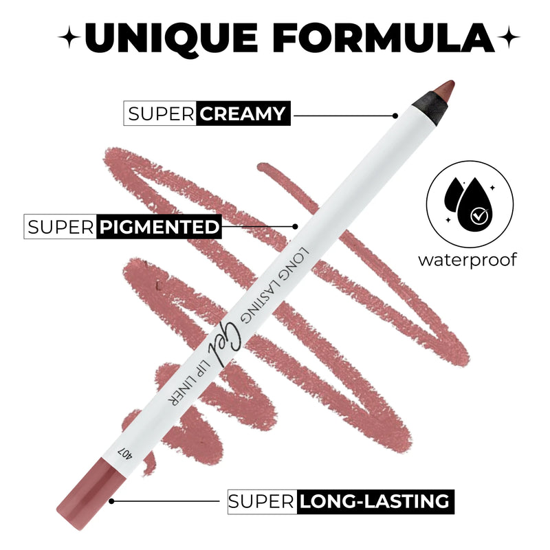 LAMEL Long Lasting Gel Lip Liner shade Ash rose 407 gallery image 1
