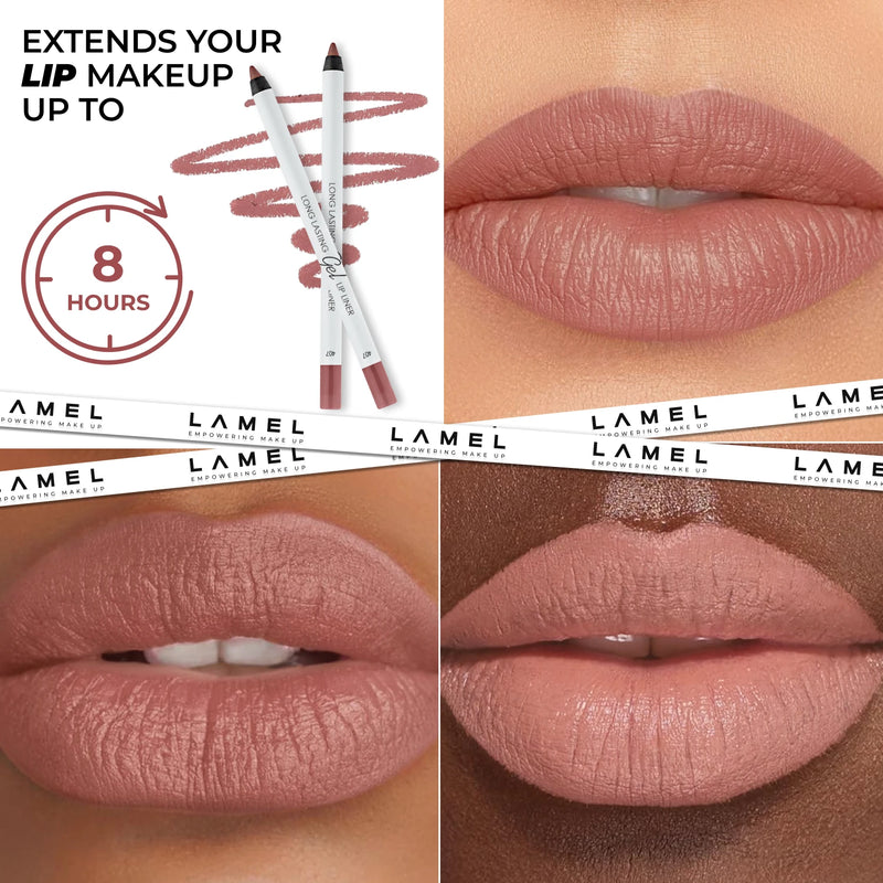 LAMEL Long Lasting Gel Lip Liner shade Ash rose 407 gallery image 3