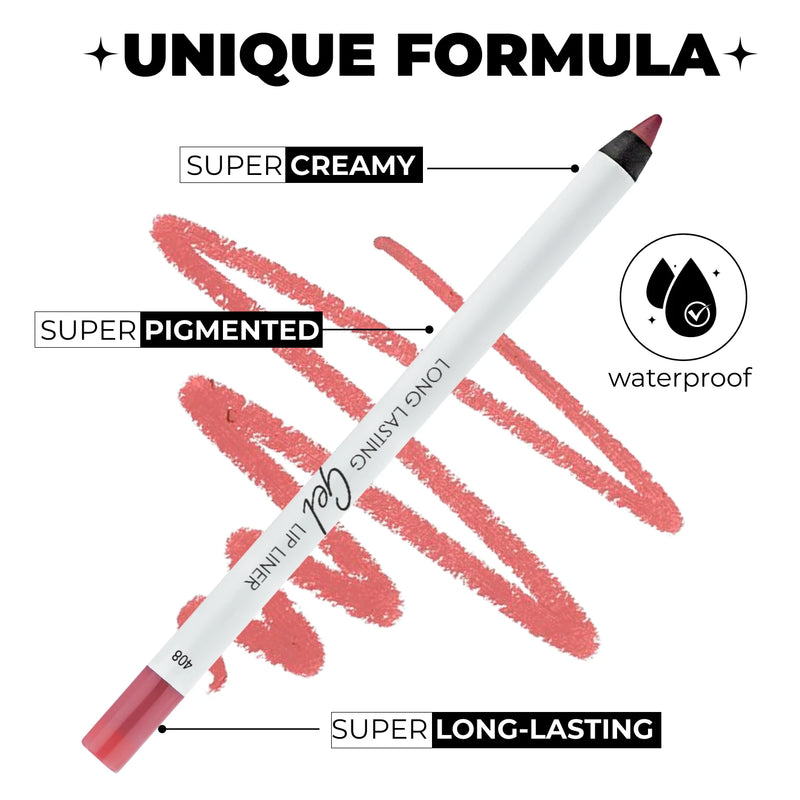LAMEL Long Lasting Gel Lip Liner shade Rose plum 408 gallery image 1