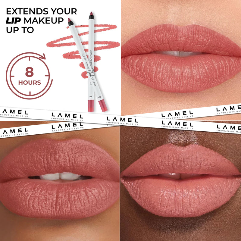 LAMEL Long Lasting Gel Lip Liner shade Rose plum 408 gallery image 3