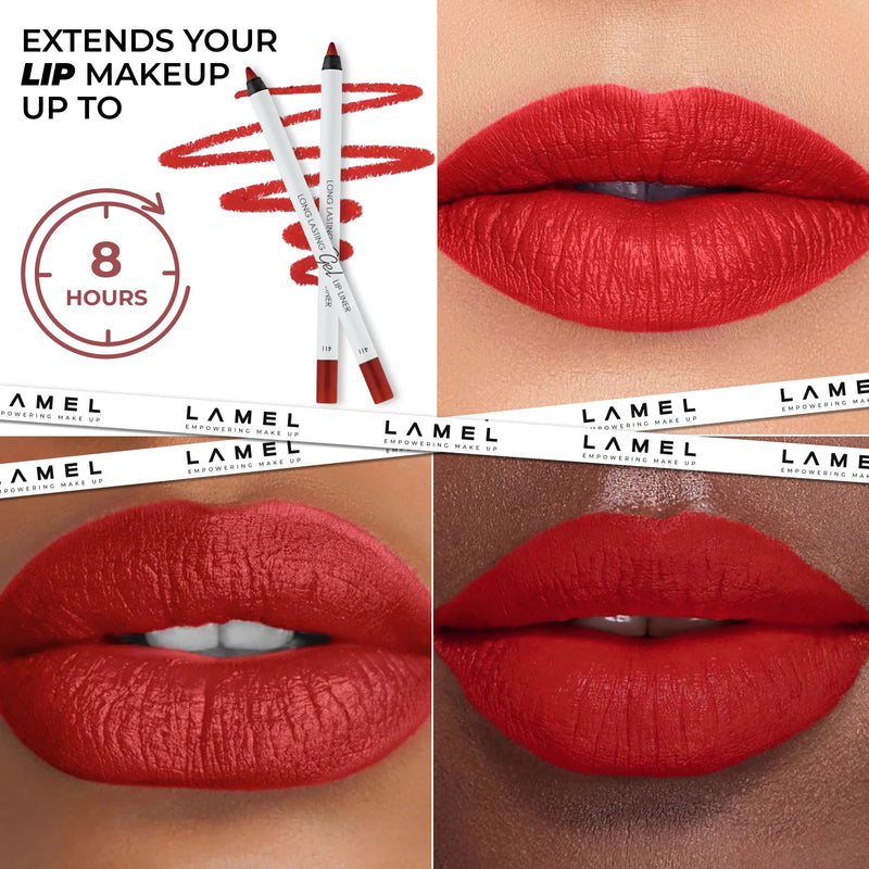 LAMEL Long Lasting Gel Lip Liner shade Ruby red 411 gallery image 3