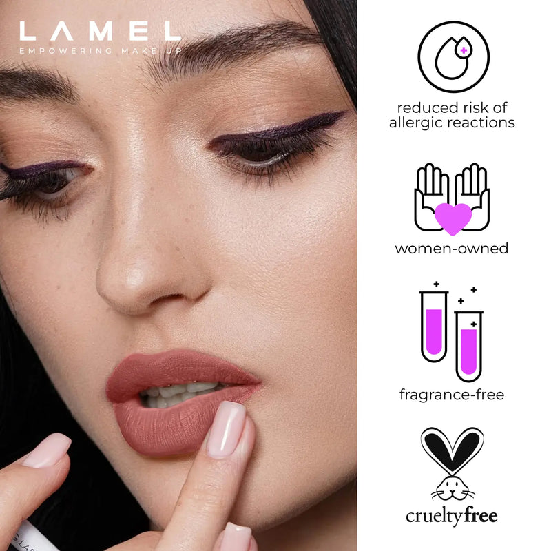 LAMEL Long Lasting Gel Lip Liner shade Spicy Nude 412 gallery image 4