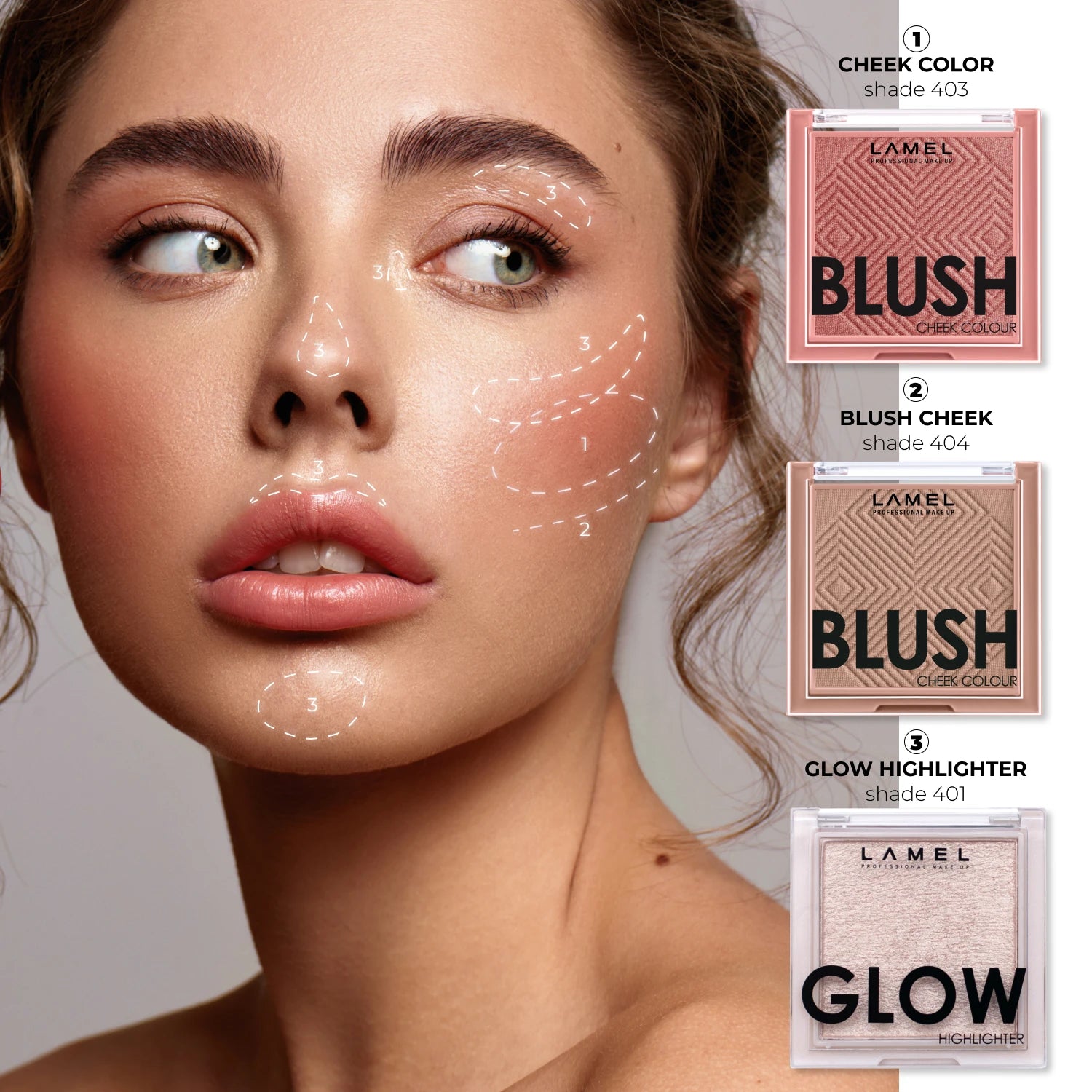 Blush cheek colour