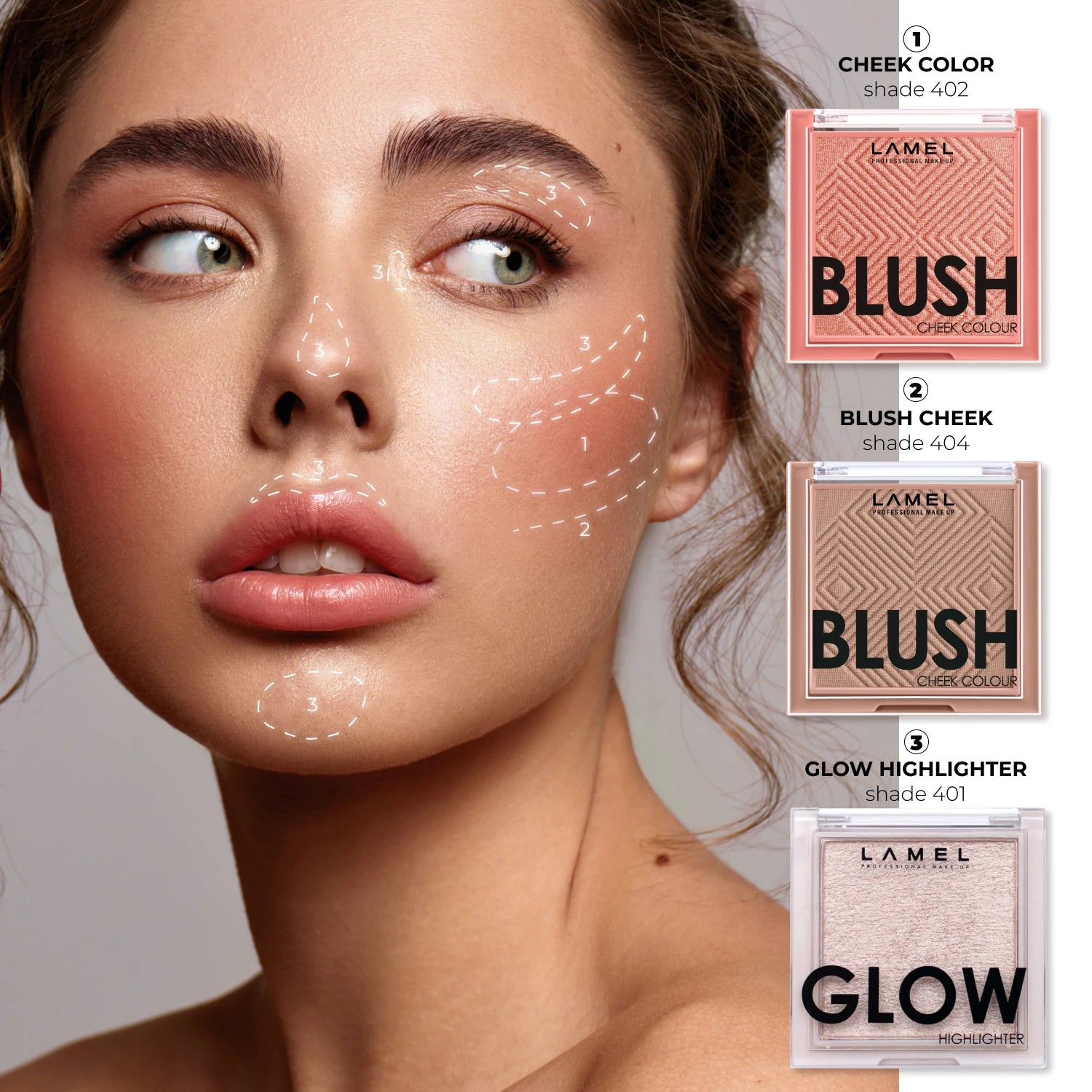 Blush cheek colour