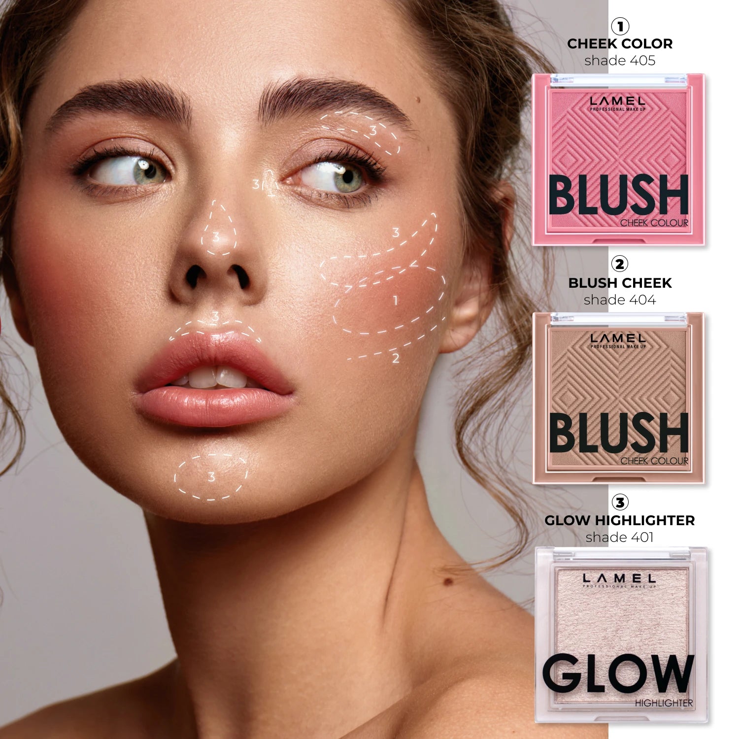 Blush cheek colour