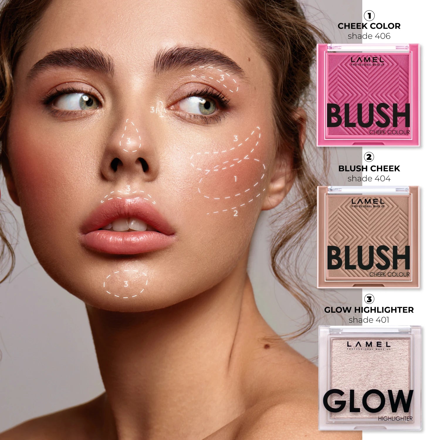Blush cheek colour