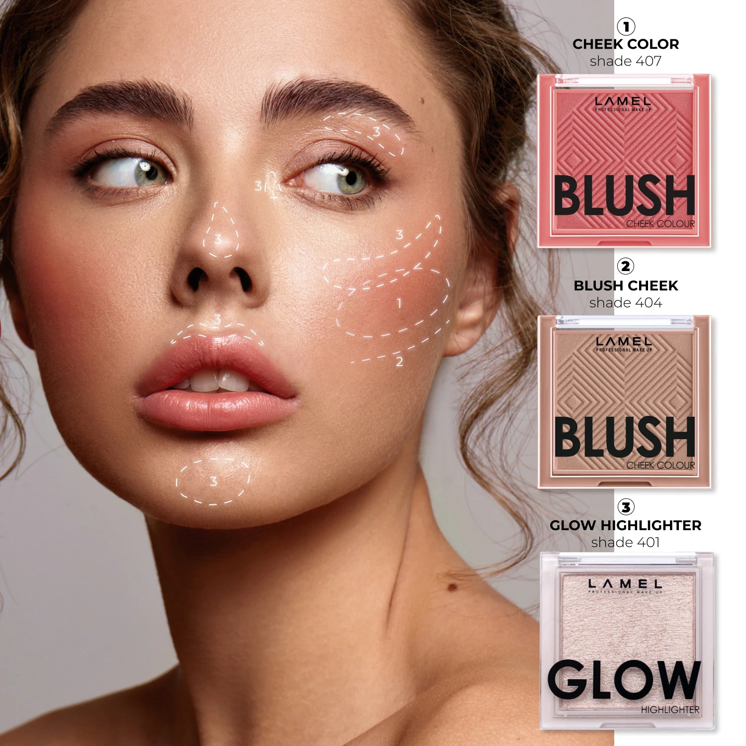 Blush cheek colour