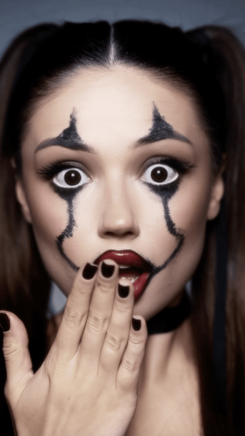 LAMEL Halloween Clown Makeup Bundle – Bold Eyes & Smudged Red Smile gallery image 2
