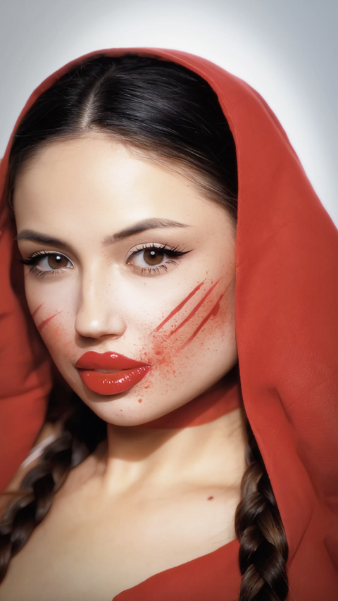 Red Riding Hood Makeup Bundle – Glossy Red Lips & Wild Energy