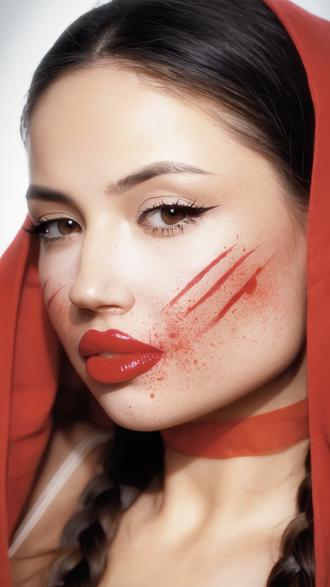 Red Riding Hood Makeup Bundle – Glossy Red Lips & Wild Energy