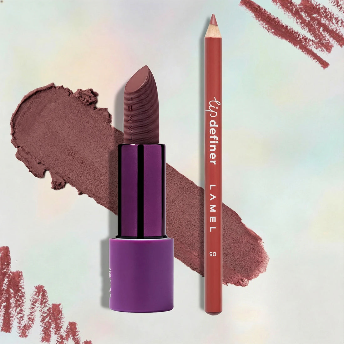 LAMEL Matte Lip Perfection Duo: Soft embrace main product image
