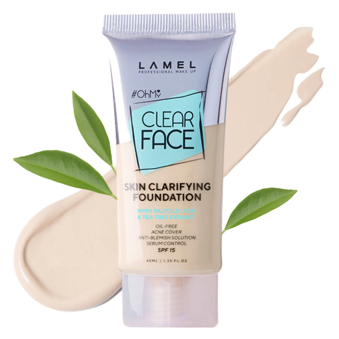 LAMEL Oh My Clear Face Foundation shade Soft beige 401 model image